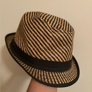 Stylish Black and Tan Fedora Hat